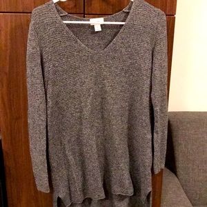 Grey high-low sweater